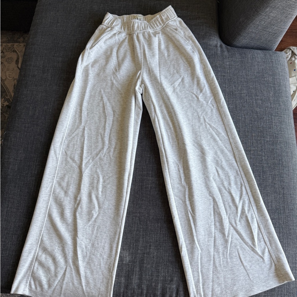 Max Studio Gray High Rise Wide-Leg Lounge Pants